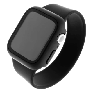 Ochranné pouzdro FIXED Pure+ s temperovaným sklem pro Apple Watch 40mm, černé, FIXPUW+-436-BK
