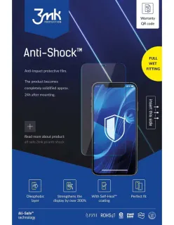 3MK fólie Anti-Shock™ na mobil, zvýšení odolnosti displeje až o 300% - na míru, čirá